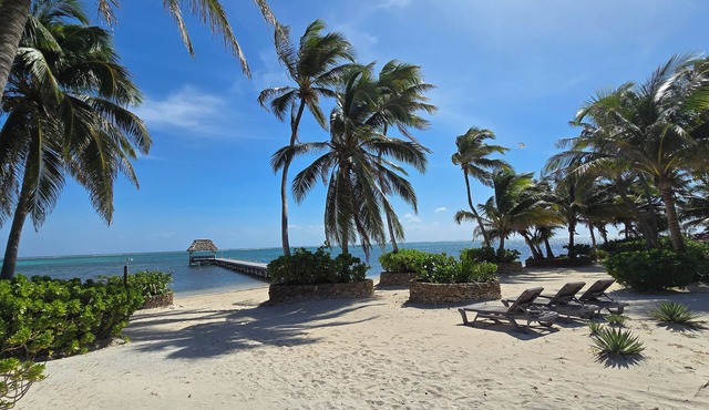 Beachfront 3BR/3.5Bath Villa w/Tennis Court + Pool + Free Transfers: Sleeps 6 in San Pedro