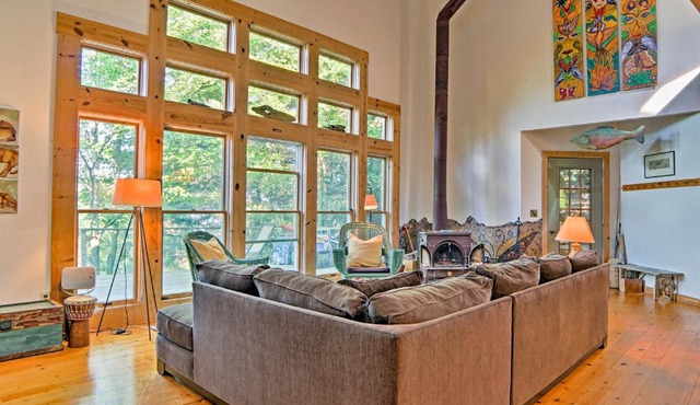 Forested Pentwater Vacation Rental - Walk to Beach in Pentwater