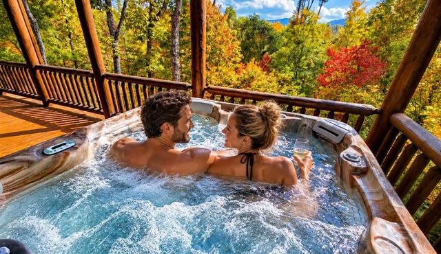 Luxury Mountain Lodge | Big Views, Game Room, Hot Tub, Fire Pit & Paved Access in Cherry Log