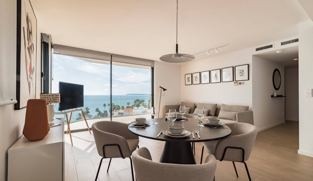 Modern sea front Lighthouse in Alicante