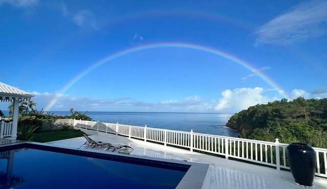 Our villa facing the Caribbean Sea in District Choiseul