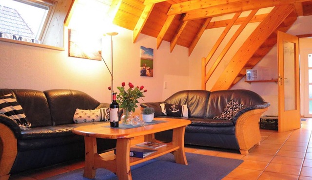 Vacation home "MoinMoin" - North Sea vacation with fireplace, terrace & beach chair in Wurster Nordseeküste