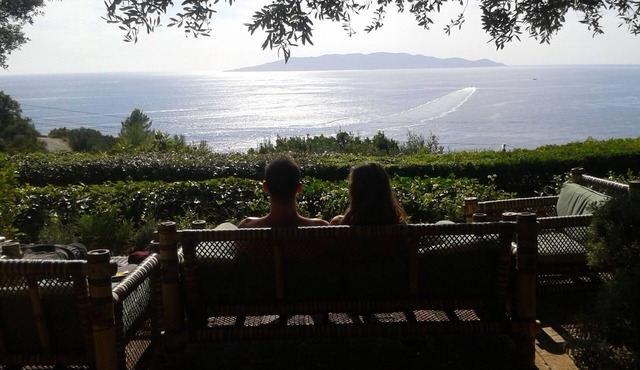 Villa with dream sea view, private land and pool, total quietness in Monte Argentario