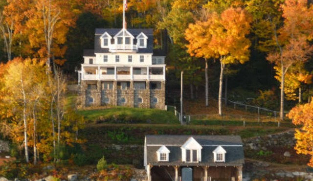 Winnipesaukee's Finest Waterfront Mansion w/Boathouse and Private Beach in Gilford
